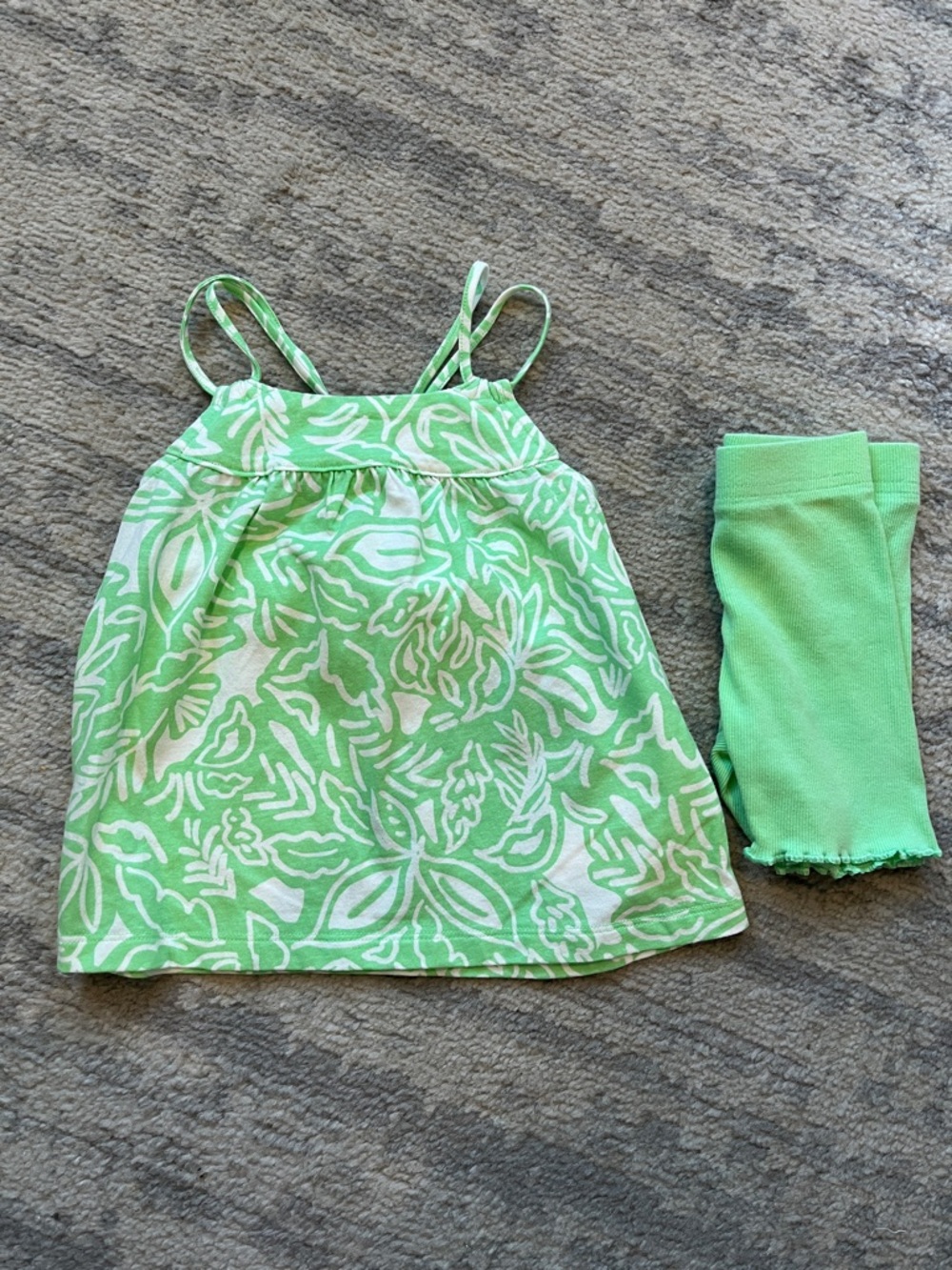 Carter's Mint Green Floral Tank & Leggings Set